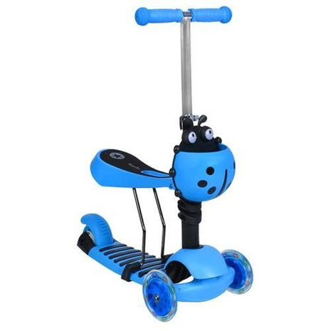 Balance Driewieler Scooter Remwiel PU LED Blauw 9