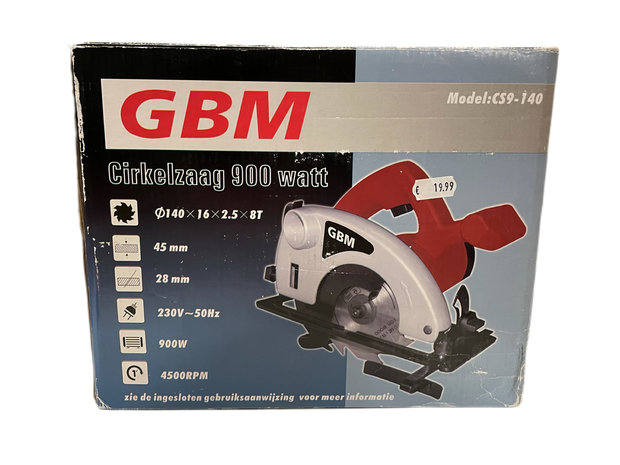 Cirkelzaag 900 watt gbm