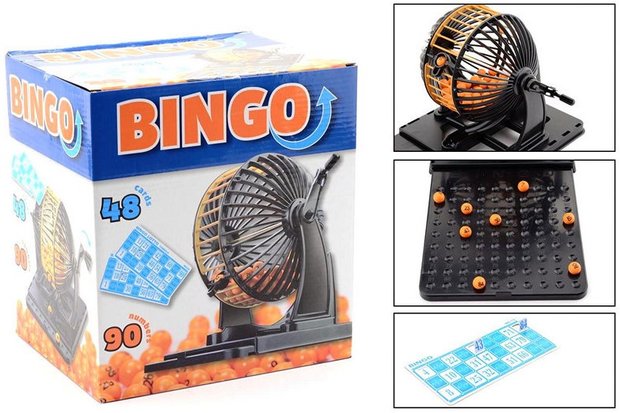 Bingo spel met 90 nummers 24x26cm	