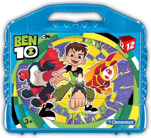 Clementoni Ben 10 Blokpuzzel in koffer 12 delig 17x18cm	