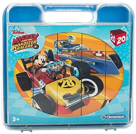 Clementoni Disney Mickey and the Roadster Racers Blokpuzzel in koffer 