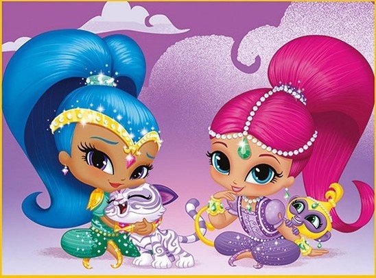 Clementoni Shimmer &amp; Shine Mini Puzzel in koffer 12 delig	