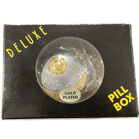 Deluxe Pill Box Gold Plated