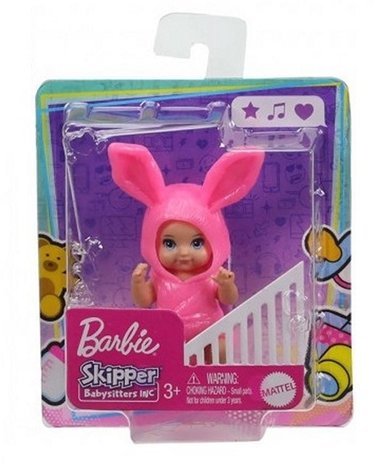 BARBIE SKIPPER BABYSITTER 10X11CM Roze