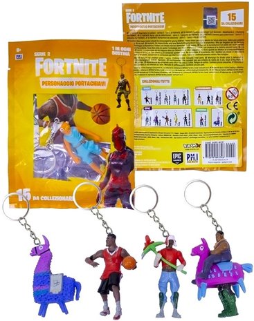 Fortnite 3D sleutelhanger assorti 7cm Geel (Bulk)	