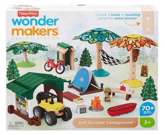 Fisher Price Wonder makers Houten Camping 28x30cm	