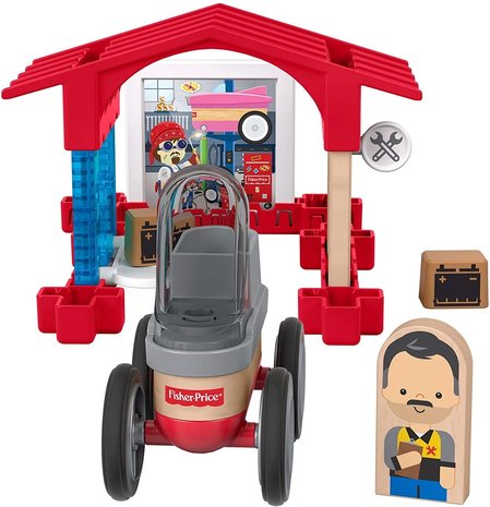 Mattel Fisher Price Wonder makers Hout Garage 14x6x30cm	