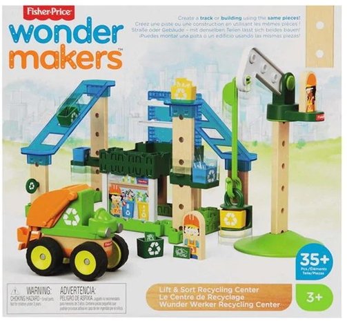 Mattel Fisher Price Wonder makers Hout Recycle centrum 35 delig 28x30,5cm	