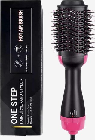 OneStep 3-in-1 Magic Brush - F&ouml;hnborstel - Haardroger - Zwart &amp; Roze