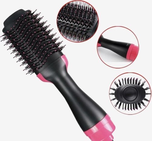 OneStep 3-in-1 Magic Brush - F&ouml;hnborstel - Haardroger - Zwart &amp; Roze