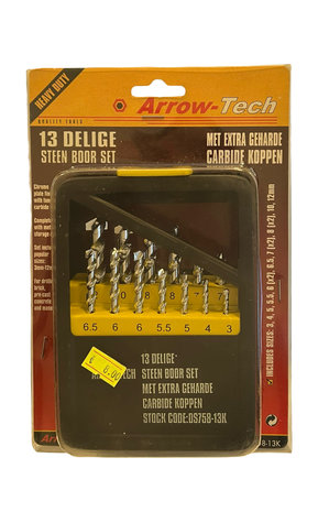 13 Delige Steen Boor Set - Arrow Tech 