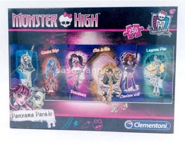 CLEMENTONI MONSTER HIGH PUZZEL PANORAMA PARADE 250PCS