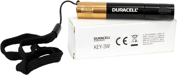 DURACELL FLASHLIGHTS ZAKLAMP LED 8CM (INCL. 1X AAA BATTERIJ)