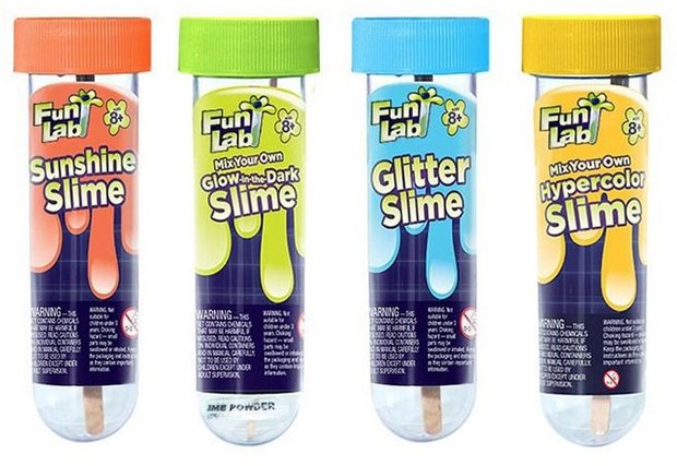 FUN LAB SLIME KIT GLOW IN THE DARK 14CM