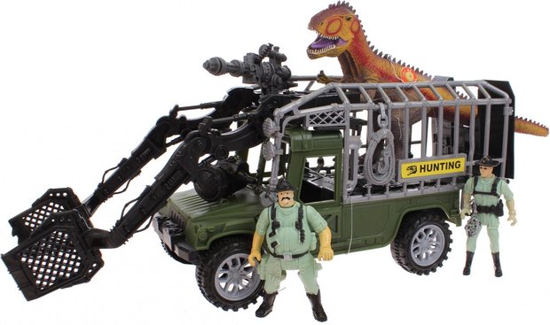 Dinosaurus Speelset Groot - met auto en geluid - Ga het avontuur aan!
