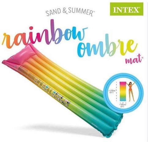 Intex Luchtbed Regenboog 170 X 53 Cm Vinyl