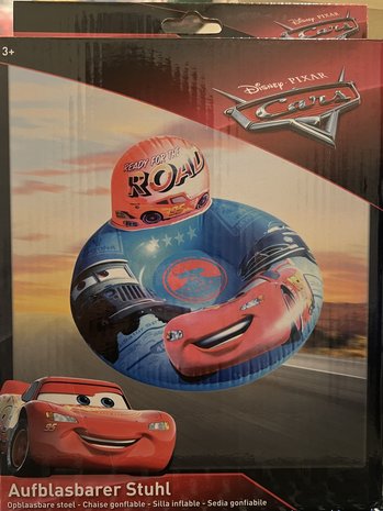 Disney zitkussen Cars opblaasbaar 60 x 40 cm lichtblauw