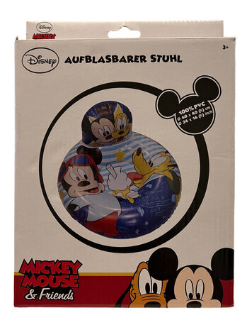 Disney Zitkussen Mickey Mouse Opblaasbaar 60 X 40 Cm