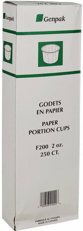 Portiecup papier wit - Sausbakje 59 ml - 250 stuks