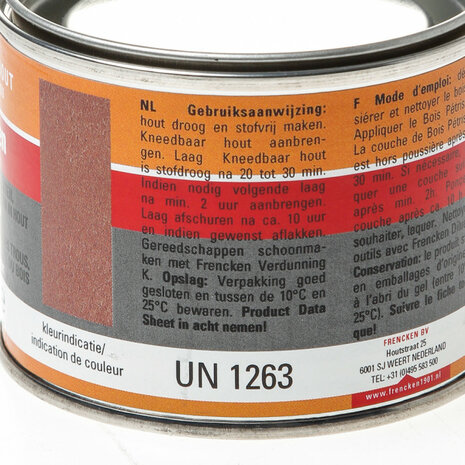 Frencken Kneedbaar hout mahonie 125ml