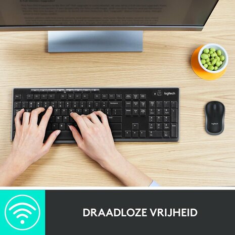 Logitech MK270 - Draadloos Toetsenbord en Muis - Qwerty