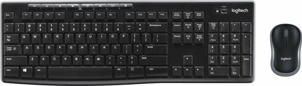 Logitech MK270 - Draadloos Toetsenbord en Muis - Qwerty