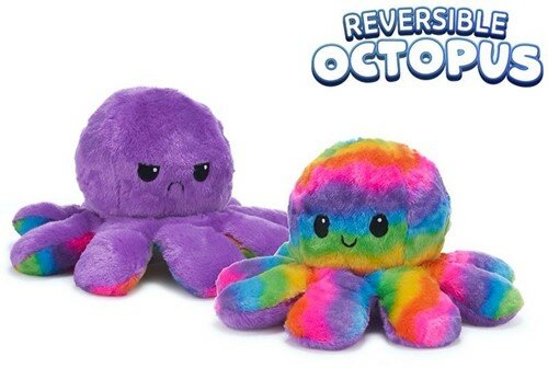 Reversible Octopus Rainbow 6 assorti 30cm