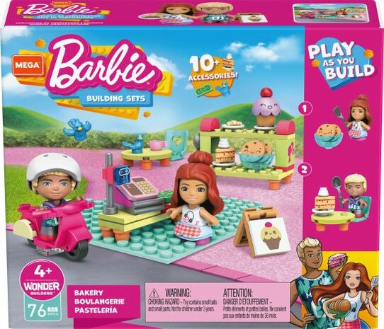 Mega Construx bouwset Barbie junior geel/groen 76-delig