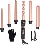 Qumax 6-in-1 Keramische Krultang - Haarkruller met Opzetstukken - Incl. Handschoen en Haarclips - Curling Iron - 120-220°C Qumax 6-in-1 Keramische Krultang - Haarkruller met Opzetstukken - Incl. Handschoen en Haarclips - Curling Iron - 120-220°C