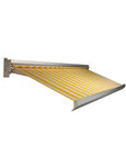 Rhodos knikarmscherm 450 x 250 Electrisch Doek Geel/wit gestreept Rhodos knikarmscherm 450 x 250 Electrisch Doek Geel/wit gestreept